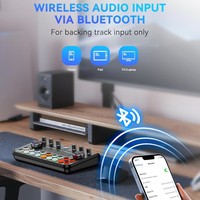 P99 BM800 Canlı Yayın Ses Kartı Çift Kondenser Mikrofonlar Gürültü Önleyici RGB Aydınlatma 2.4G Kablosuz USB Type-C XLR