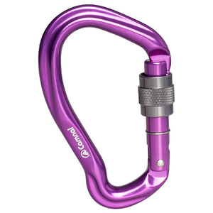 Canal Asymmetric Carabiner Aluminum Alloy Automatic <b>Threaded</b> Pear-Shaped For Climbing Mountaineering Ice Climbing - Product Image 1