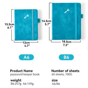 Carnet de mots de passe spirale personnalisé avec onglets A-Z, format A6, journal de poche, index de connexion Internet, page d'indexation, livre de suivi des adresses et mot de passe - Product Image 3