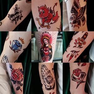 Guapo fresco tatuaje de dibujos animados pegatinas impermeables hombres y mujeres flor <span class=keywords><strong>brazo</strong></span> tatuaje pegatinas tendencia duradera tatuaje pegatinas - Product Image 4
