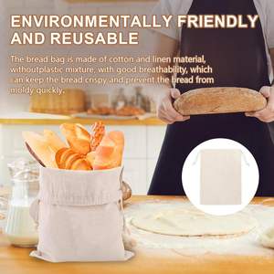 Sac à pain personnalisé réutilisable en cire d'abeille avec fermeture Velcro, sac à pain en cire d'abeille pour levain - Product Image 5