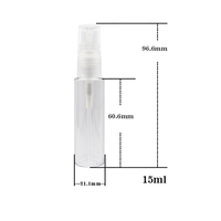 Botol Parfum Semprot Plastik PET 15ml dengan Warna dan Logo Merek yang Dapat Disesuaikan
