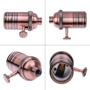Culot d'<span class=keywords><strong>Ampoule</strong></span> Vintage Edison E27 avec Interrupteur à Bouton, <span class=keywords><strong>Support</strong></span> de Lampe à <span class=keywords><strong>Vis</strong></span> - Product Image 2