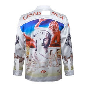 2026 primavera <span class=keywords><strong>camicia</strong></span> Casual con stampa 3D personalizzata per gli uomini macchia di seta manica lunga casà Blanca disegni - Product Image 5