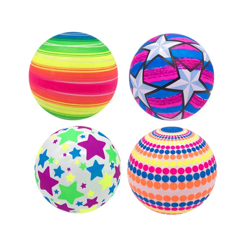 रंगीन सजावटी Inflatable डिस्को गेंद गैर विषैले पीवीसी Inflatable समुद्र तट खिलौना गेंदों कस्टम 9 इंच