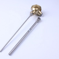 Sonde de température PT100 simple ou double, sonde RTD avec thermopuits, trois fils, -200-420°C, pour applications chimiques, en acier inoxydable SS316