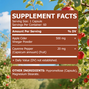 Hot Sale Apple Cider Vinegar Capsules Contains Apple Cider Vinegar Powder Convenient Digestive Support Adult Digestive Capsules - Product Image 2