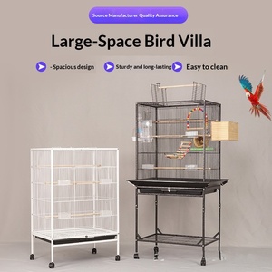 <b>Bird</b> Cage for Parrot Small Medium Large <b>Birds</b> Durable Metal Pet Cage with <b>Feeder</b> Perch Easy Clean Breeding Use - Product Image 3