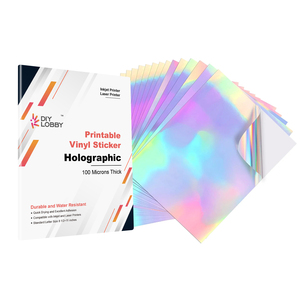 Diylobby Tấm Phim Tự Dính Bóng/Mờ/Trong Suốt Chống Nước Trống A4 Đủ Màu Có Thể In Giấy Dán Nhãn Vinyl - Product Image 2