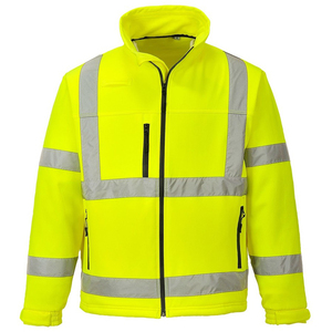 Veste Softshell Haute Visibilité pour Travailleurs Routiers, Veste de Sécurité Réfléchissante Haute Visibilité, Veste Softshell Imperméable - Product Image 1