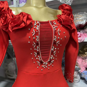 Abito da sera elegante a manica lunga a manica lunga da donna abito da donna Fournisseur abito da festa formale <span class=keywords><strong>con</strong></span> <span class=keywords><strong>spacco</strong></span> Sexy e 3D floreale - Product Image 5