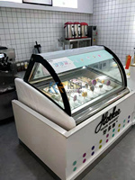 Exhibidor de Helados de Lujo OEM, Congelador de Grado Alimenticio para Paletas Heladas, Vitrina Comercial para Pasteles y Refrigerios