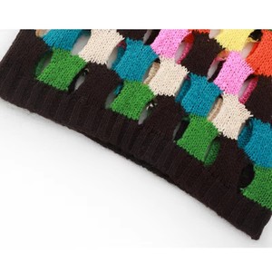 Gilet d'été décontracté <span class=keywords><strong>sans</strong></span> <span class=keywords><strong>manches</strong></span> pour <span class=keywords><strong>femme</strong></span>, col rond, <span class=keywords><strong>tricot</strong></span> ajouré, coloré - Product Image 5
