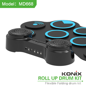 Giá rẻ MANTA đặc biệt trống đặt kỹ thuật số Roll-up <span class=keywords><strong>Midi</strong></span> Bộ gõ bàn đạp cụ miếng đệm được xây dựng trong loa stereo 9 silicon trống - Product Image 3