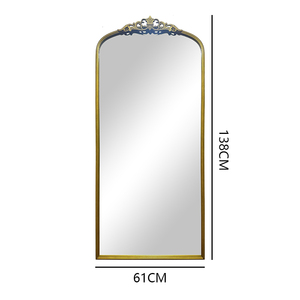 <span class=keywords><strong>Miroir</strong></span> sur pied pleine longueur avec cadre en fer couleur antique, idéal pour salon de style campagnard - Vente directe usine - Product Image 5