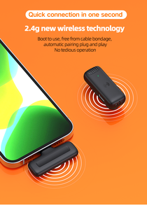 Micrófono Lavalier Inalámbrico J11 con Estuche de Carga, Reducción de Ruido, Tipo C, Micrófono Lightning para Grabación en iPhone y Android - Product Image 5