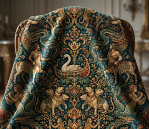 Decorative Intricate Gold Chain Velvet <b>Curtain</b> Panel Art Nouveau Inspired Blackout Window Drapery Elegant Room Darkening <b>Curtain</b> - Product Image 4