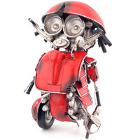 Ornement Robot 3D en Métal Peint, Style Rétro Traditionnel et Moderne, Gravé, pour Décoration de Bar, Restaurant, Anniversaire