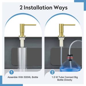 Distributeur de savon liquide manuel en acier inoxydable pour cuisine avec pompe de remplissage automatique - Product Image 6