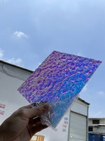 Panneau acrylique irisé personnalisé de 5 mm, gravure laser pour plexiglas, grain de roche, moulage pour décoration publicitaire de mariage/fête/hôtel, impression