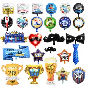 Happy Father's Day Helium Globos Feliz Dia Super Papa Foil Balloons father Party Decoration Balloons