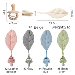 Chupete de algodón para bebé, cadena con clip, soporte para chupete, accesorios para bebé, cadena con clips para chupete - Product Image 2