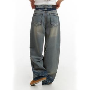 กางเกงยีนส์ทรงบอยเฟรนด์ SLvow รุ่นคัสตอม ลุคหลวม สไตล์มังกี้วอช เอวสูง ขากว้าง ไซส์พลัส สำหรับผู้ชาย - Product Image 5