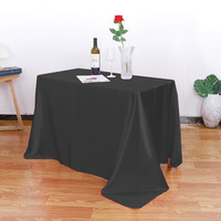 Nappe rectangulaire en satin, tissu polyester lavable, nappe blanche pour mariage, fête, dîner, banquet, décoration