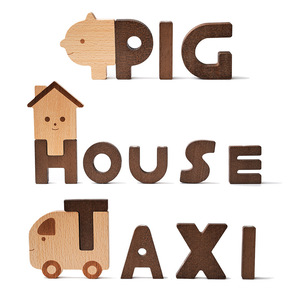 Animal Letter <b>Blocks</b> Wooden Educational Toy <b>Building</b> <b>Blocks</b> For Children 4-6 Years Old Phonics Learning Puzzle - Product Image 5