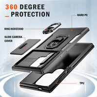 Protection complète de l'objectif de l'appareil photo, coque de téléphone mobile à fenêtre coulissante pour Samsung Galaxy S25 S24 S23 Ultra 5G, coque de smartphone