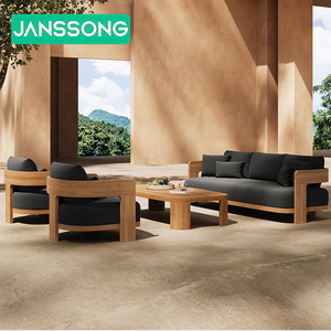 Muebles de Exterior para Villa, Sofá de Patio, Conjunto de Muebles de Jardín Modernos, Conjunto de Sofás de Lujo para Hotel, Sofá de Exterior de Teca para Resort - Product Image 1