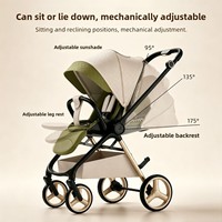 Poussette bébé multifonctionnelle bidirectionnelle en métal, pliable, compacte et légère, pour les 0-3 ans, avec protection de la colonne vertébrale (position assise et allongée), directement de l'usine