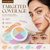 Palette de correcteurs hydratants et imperméables quatre couleurs en gros pour le maquillage quotidien, marque privée