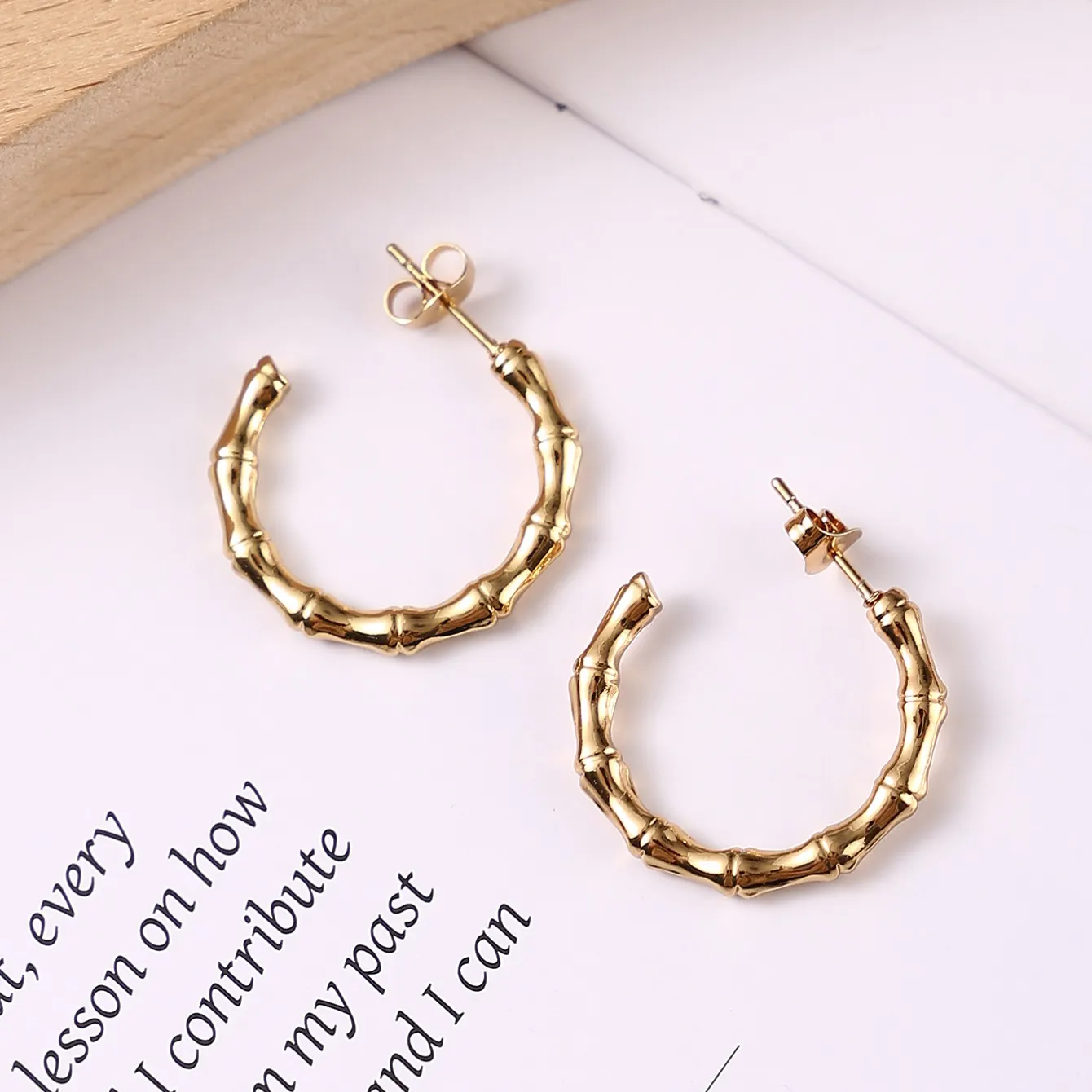 Women's 18K Gold Stainless Steel Fashion Jewelry Earrings Non-Fading 18K Gold For Women
