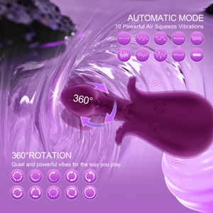 Uygulama Kontrollü Sallanan Döner Dokunaçlı Dildolar Vibratör Hava Darbeli Patlama Ahtapot Klitoral Vibratör Kadınlar için G Noktası Stimülasyonu - Product Image 3