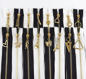 Cremallera #5 العتيقة النحاس فصل سترة سستة Y-الأسنان البريدي الثقيلة سحّابات معدنية للسترات الخياطة معاطف الحرف - Product Image 6