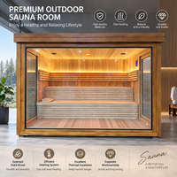 Cabine de sauna sur mesure OEM, sauna personnalisé avec structure en bois massif stable pour les loisirs en intérieur et la relaxation
