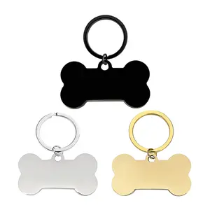 Chấp nhận tùy chỉnh hai mặt tùy chỉnh in kim loại cá nhân Pet ID thẻ Dog Tags biển hiệu