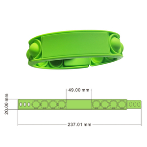 Bracelet Pop It en silicone écologique avec logo personnalisé, jouet Fidget à imprimé camouflage pour le soulagement du stress et les promotions événementielles - Product Image 4