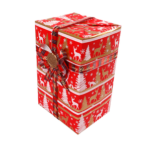 Christmas Gift <b>Wrapping</b> Brush Gold <b>White</b> Kraft <b>Paper</b> Wrap Packaging Roll 43*300 cm - Product Image 1