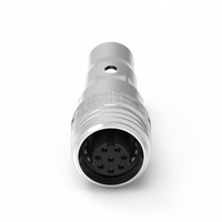 Conector Industrial Nian-Yeong Wp M12(F) de 8 Pines con Codificación A, Cable Moldeado Push-Pull Hembra, Alta Corriente 2A 30V, Impermeable IP67, 10m