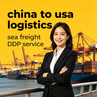 Livraison efficace de fret maritime LCL+Express DDP Chine-USA pour marchandises commerciales avec assistance 24h/24 et 7j/7 et assurance