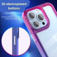 Nouvelles coques de téléphone portable de luxe à dégradé pour iPhone 15 14 13 12 11 Series, avec cadre de protection complet pour l'objectif