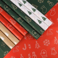 Papier d'emballage pour fleurs de Noël, papier cadeau, papier d'emballage pour bouquets, papier d'emballage imperméable, matériaux floraux