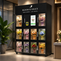 Máquina Expendedora de Ramos Florales de Lujo para el Vestíbulo del Hotel, Quiosco de Flores Refrigerado Inteligente de Autoservicio Comercial con Pantalla Táctil 24/7