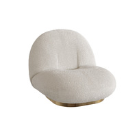 Fauteuil individuel en métal style canapé paresseux pour salon, mobilier moderne et minimaliste