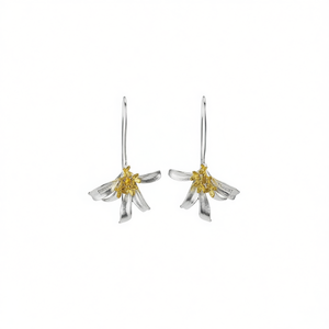 Pendientes Lilya con Forma de Flor, Plata 925, Cristal de Dos Tonos, con Pedrería, para Mujer, Románticos, para Uso Diario - Product Image 1