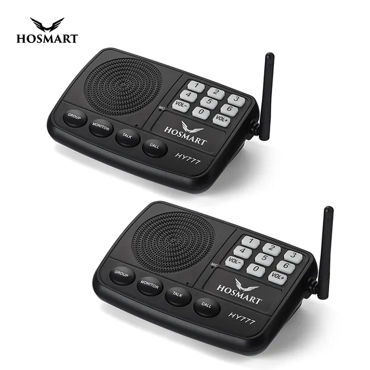 Hosmart اتجاهين إنترفون راديو جهاز اتصال داخلي لاسلكي نظام ل مكتب في الهواء الطلق داخلي داخلي
