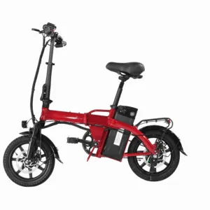 Popüler model 350w tam süspansiyon ebike 14 inç mini katlanır elektrikli bisiklet