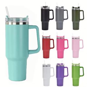 Gobelet isotherme personnalisé de 40 oz en acier inoxydable avec poignée électro-plaquée, grande capacité, thermos avec logo - Product Image 2